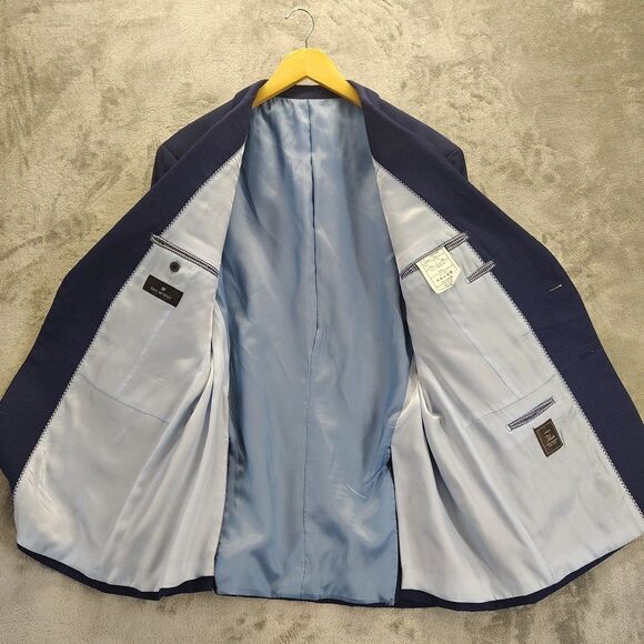 Paul Betenly Filarte Suit Jacket Mens 46R Blue Wool J-Aiden Sport Coat - Picture 7 of 15